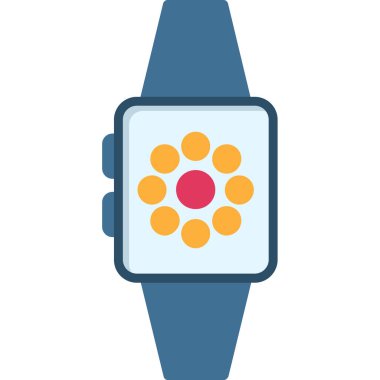 Saat simgesi. düz dizayn. vektör illüstrasyonu.