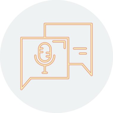 Bir mikrofon simgesinin vektör çizimi