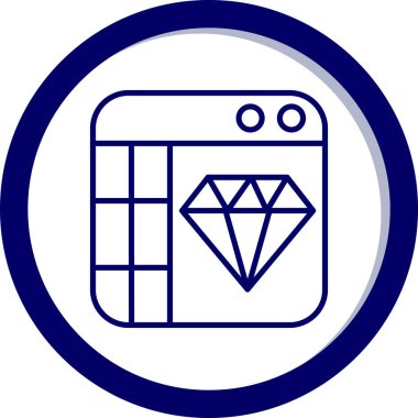 Elmas simgesinin vektör illüstrasyonu