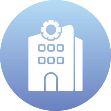 Fabrika simgesi vektör illüstrasyonu