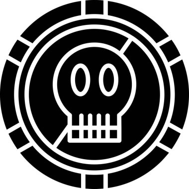 kafatası simgesi modada izole edilmiş arkaplan