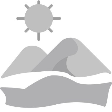 Kar ikonlu güneş, kış mevsimi konsepti, vektör illüstrasyonu