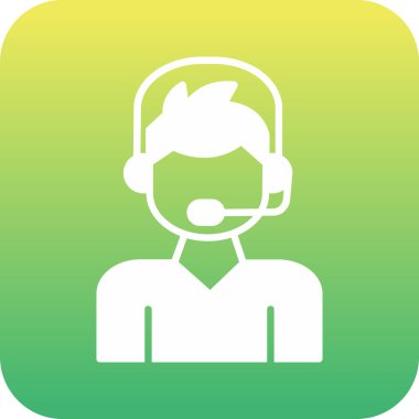 Müşteri desteği. Web simgesi vektör illüstrasyonu