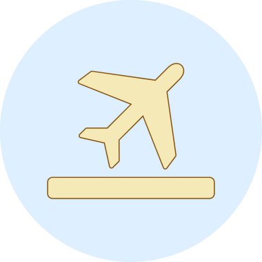 Uçak. Web simgesi basit illüstrasyon