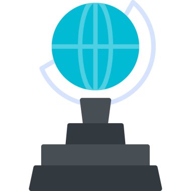 dünya düz vektör simgesi