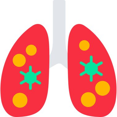 İnsan ciğerleri. Vektör illüstrasyonu