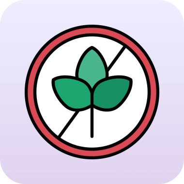 Bir çiçek simgesinin vektör illüstrasyonu