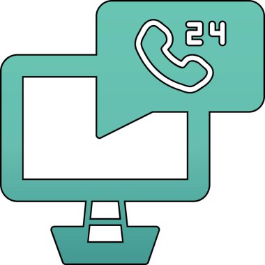 24 - 7 servis simgesi, özet biçimi