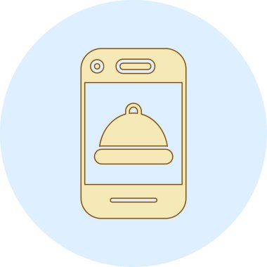 Modern b 'nin vektör illüstrasyonunda yiyecek ikonu yok