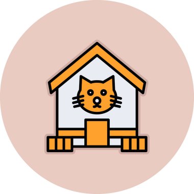 Kedi. Web simgesi basit illüstrasyon