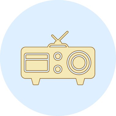 Televizyon. Web simgesi basit illüstrasyon