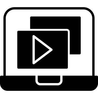 Video simge vektör çizim oynamak