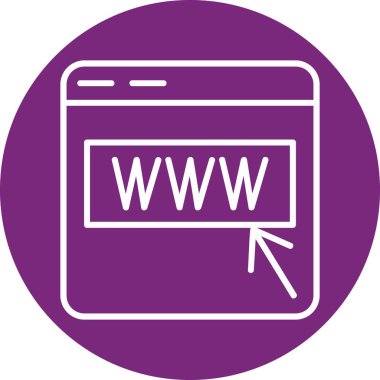 Tarayıcı web tarayıcı simgesi ana hat biçiminde