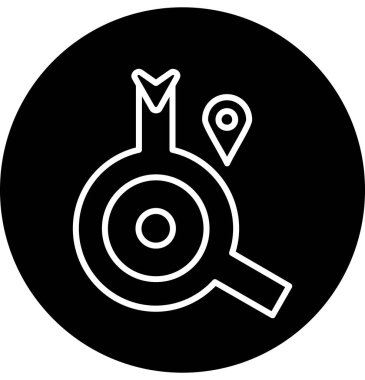 Moda biçimi izole edilmiş arkaplanda harita işaretleyici simgesi