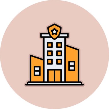 Şeffaf bir arka planda hastane vektör çizimi. Birinci kalite semboller. Simge ve grafik tasarımı için vuruş simgesi.