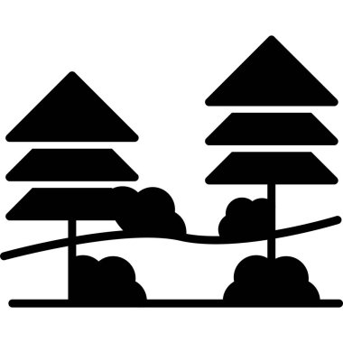 Ağaç. Web simgesi basit illüstrasyon