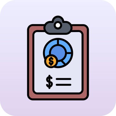 iş analizi renk ikonu vektör illüstrasyonu