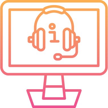 Bilgisayar. Web simgesi basit illüstrasyon