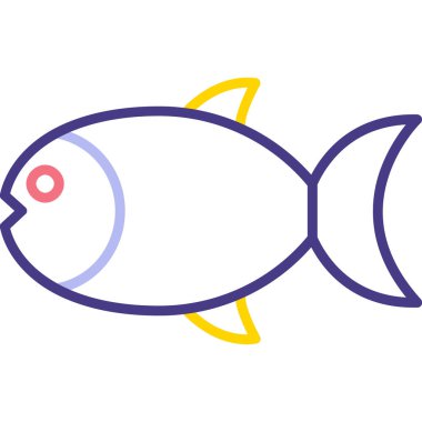 Balık simgesinin vektör illüstrasyonu