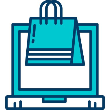 çanta alışverişi ekommerce simgesi