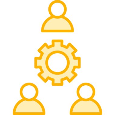 Bir grup insanın vektör çizimi