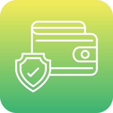 cüzdan web simgesi, vektör illüstrasyonu