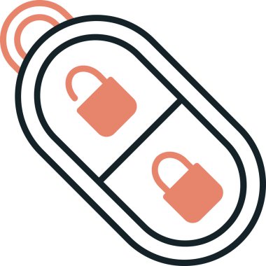 Kilit simgesi. Kilit vektör simgesi web için basit çizimi