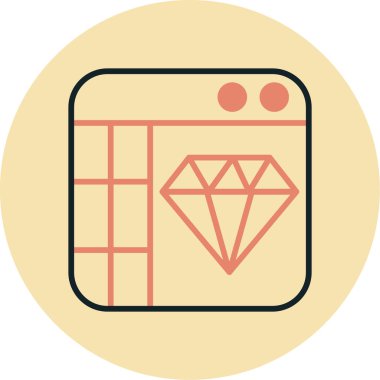 Elmas simgesi vektör illüstrasyonu