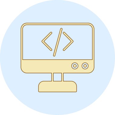 Bilgisayar simgesinin vektör illüstrasyonu