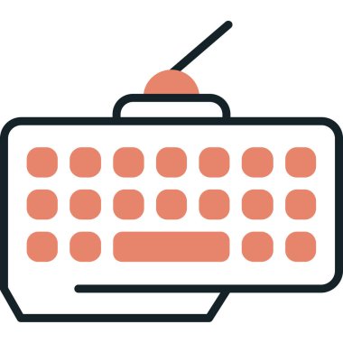 Daktilo kutsal kişilerin resmi, vektör çizim