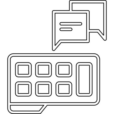 Konuşma baloncukları simgesi olan akıllı telefon