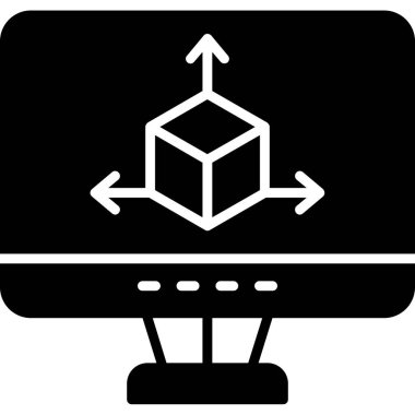 Küp. Web simgesi basit tasarım