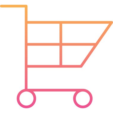 Alışveriş arabası ikonu modern basit tasarım illüstrasyonu