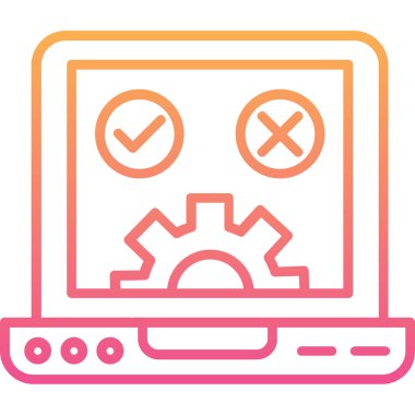 Dizüstü bilgisayar simgesi vektör çizimi