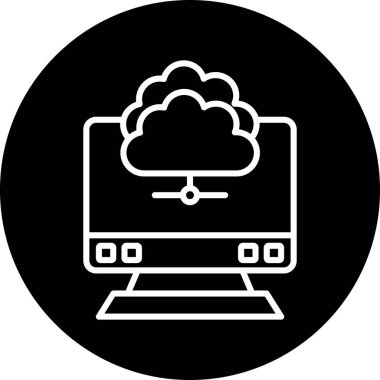 Moda tasarımı içerisindeki bulut simgesi izole arkaplan