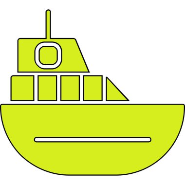 Gemi simgesi vektör illüstrasyonu