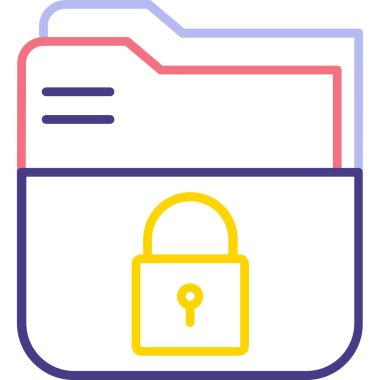 Kilit. Web simgesi basit illüstrasyon