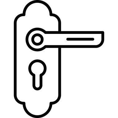 anahtar simge ana hatları vektörü. Anahtar kapı. anahtar