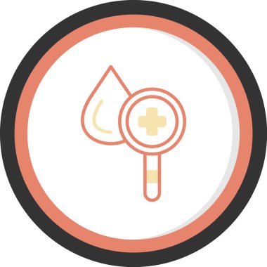 Hastane web simgesi, basit vektör illüstrasyonu