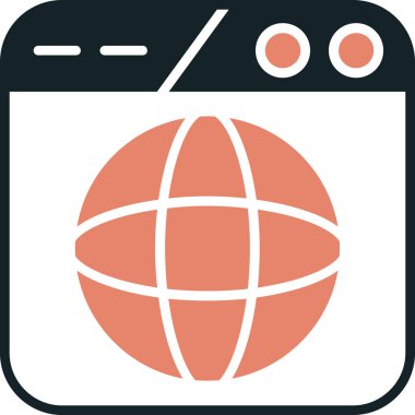 Tarayıcı genel internet simgesi ana hatlar biçiminde