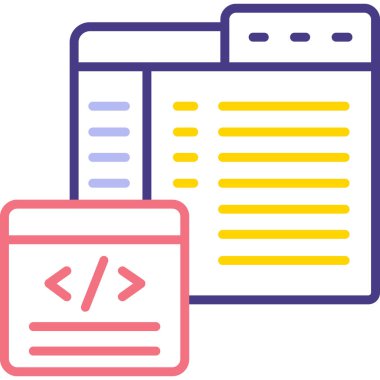 Doldurulmuş web geliştirme simgesi - özet biçimi