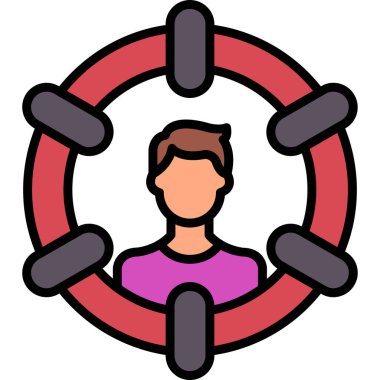 Avatar Adam simgesi. özet çizimi