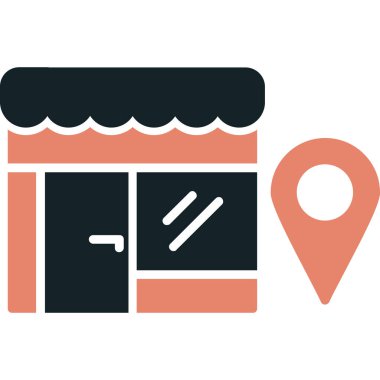 Harita konumu simgesi doldurulmuş dış hat biçimi