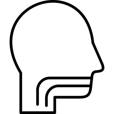 İnsan kafa simgesi vektör illüstrasyonu