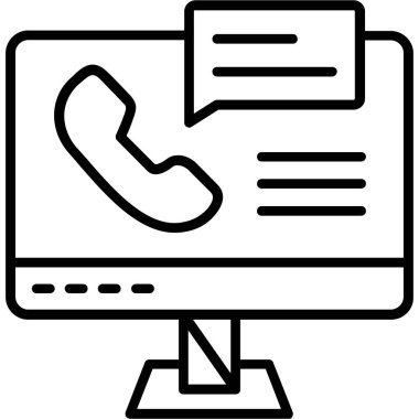 Telefonunuz var. Web simgesi basit illüstrasyon