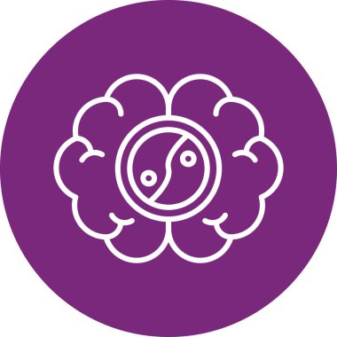 Beyin simgesinin vektör illüstrasyonu