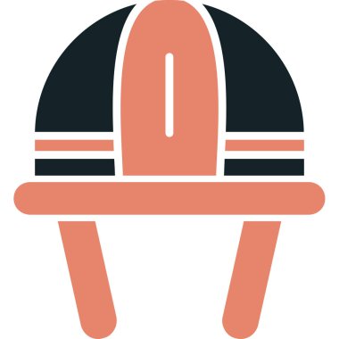 Kask simgesi vektör illüstrasyonu