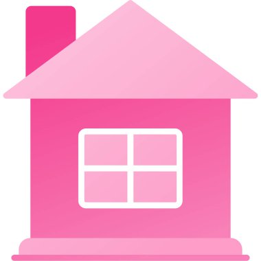 Beyaz arkaplanda izole edilmiş ev simgesi ve vektör illüstrasyonu