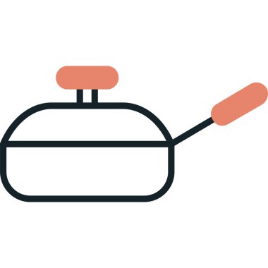 Bir çaydanlık simgesinin vektör illüstrasyonu