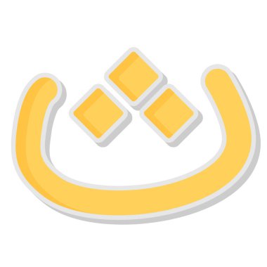 At nalı ikonu, çizgi film tarzı.